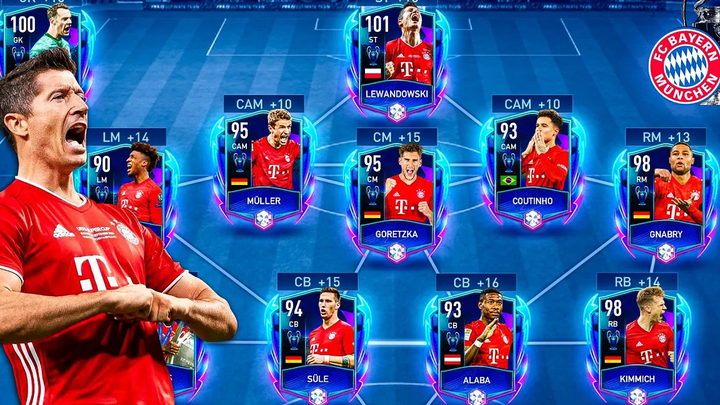 ฉันสร้างทีมผู้ชนะ Champions League 2020 Bayern Munich Squad - FIFA Mobile 22