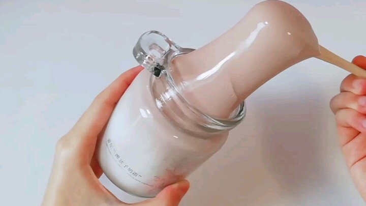 Playing with an expensive jar of slime