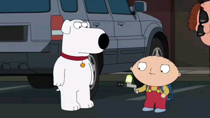 Stewie "borrowed" the portal gun from Rick and Morty