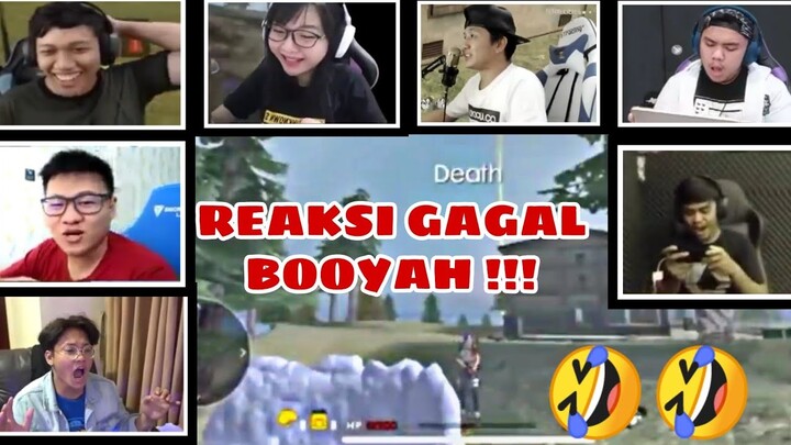 Reaksi Youtuber Gagal Booyah Garena free fire Battleground !!!