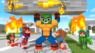 Monster School :  Strong Dad Spider Man x Baby Hulk - Minecraft Animation