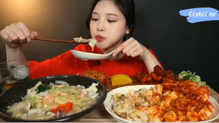 Đậu hủ tứ xuyên, mì Ulmyeon hải sản 3 #amthuc