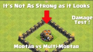 Damage Test ! Mortar vs Multi-Mortar | Clash of Clans