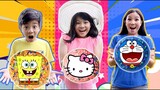 DRAMA | BERBURU DONAT KARAKTER AJAIB DI MOBIL ! Doraemon,Spongebob & Hello Kitty | CnX Adventurers
