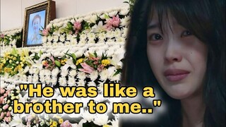 IU BURST INTO TEARS while visiting the funeral of late actor LEE SUN KYUN.