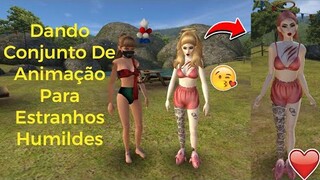 DANDO CONJUNTO DE ANIMAÇÃO PARA HUMILDES NA VÉSPERA DE NATAL... Avakin Life🥺🥳❤