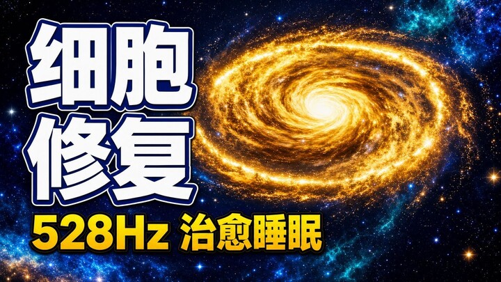 528Hz细胞修复睡眠音乐 ✨ 睡梦中恢复活力 · 治愈频率纯音乐