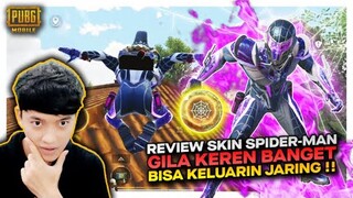 REVIEW SKIN SPIDER-MAN , GILA KEREN BANGET BISA MENYALA DAN KELUARIN JARING LABA2 !! - PUBG MOBILE