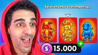 GASTEI 15 MIL FICHAS E PEGUEI 430 SKINS NO STUMBLE GUYS!