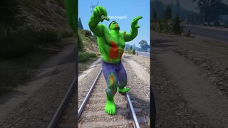GTA V_ GREEN HULK SAVING SHE HULK FROM THOMAS THE TANK ENGINE Eps.79 Coffin Dance Meme (Song) Cover