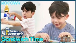 Na Eun & Gun Hoo & Jin Woo make sandwiches with Kwang Hee l The Return of Superman Ep 449 [ENG SUB]