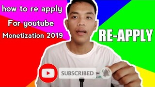 HOW TO RE-APPLY FOR MONETIZATION ON YOUTUBE (TAGALOG)