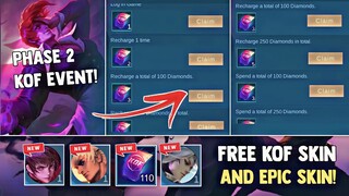 NEW KOF 2023! FREE KOF TOKEN DRAW PHASE 2 AND KOF SKIN + EPIC SKIN REWARDS! | MOBILE LEGENDS 2023