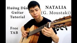 NATALIA (G. Moustaki) Hướng dẫn Guitar Solo Tutorial | Free Tab | Cấp độ Dễ