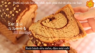 Bánh mì cafe bơ sữa & bánh mì bơ sữa, bánh mì bơ sữa vỏ giòn #videohaynhat