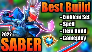 SABER BEST BUILD 2022 | TOP 1 GLOBAL SABER BUILD | SABER - MOBILE LEGENDS | MLBB