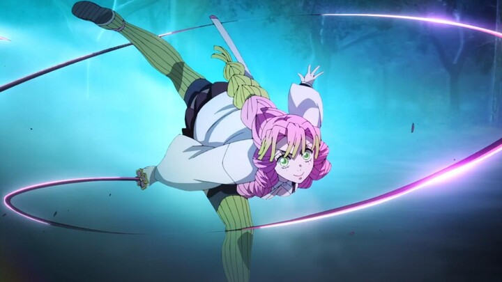 Love Pillar's sword swing is like dancing, Love's breathing is beautiful and gorgeous, and her body 