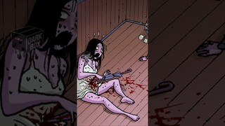 Crazy old lady🫣🤯 #silenthorrorcartoon #silenthorror