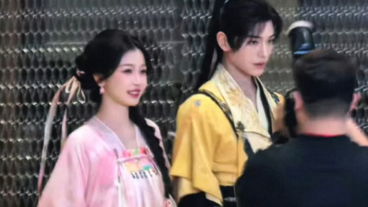 In this scene, the young couple in the novel is embodied