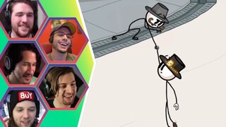 Gamers react to : Toppat King [Henry Stickmin Completing the Mission]