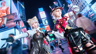 起猛了，在纽约时代广场见到了大魔术师跳舞【原神枫丹NYCC】