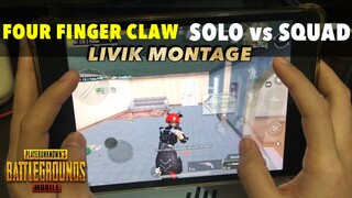 FOUR FINGER CLAW - SOLO VS SQUAD | PUBG MOBILE - IPAD MINI 5