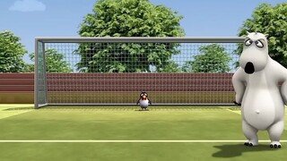 Bernard bear Banyak Gaya Nendang Bola pun gak gol haha