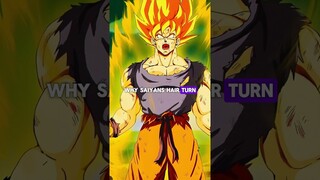 Why is Super Saiyan hair yellow?