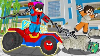 SPIDERMAN and NEW SPIDER CAR vs HOBGOBLIN, GREEN GOBLIN In Minecraft!!