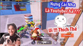 Phản Ứng KHÓ HIỂU Của HOTGirl Mặt Trăng Khi Biết "NựngCáiNha" Là Youtuber | PUBG Mobile