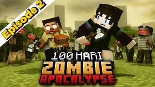 100 Hari Minecraft Zombie apocalypse duo Indonesia | Episode 2 #100hariminecraftzombieapocalypse