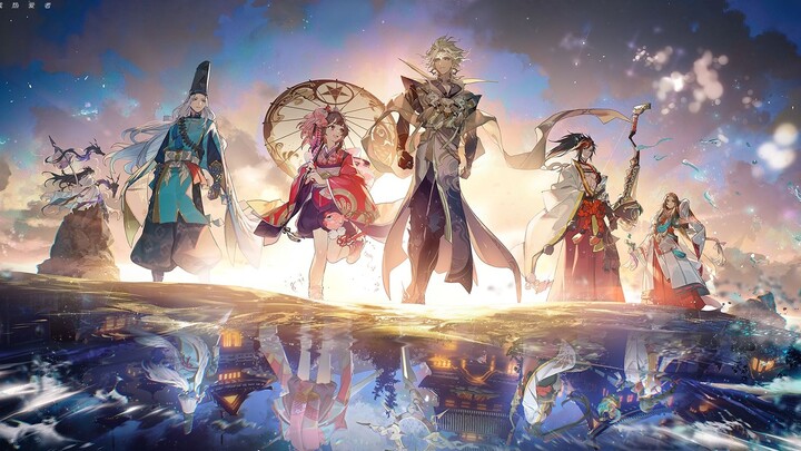 [Estetika Onmyoji] Xingyueluo |. Patung Grup Shikigami Hari Jadi Ketujuh. Dalam tujuh tahun ini, say