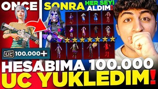 BIRAKTIĞIM HESABA 100.000 UC YÜKLEDİM ❗ OYUNDAKİ HER ŞEYİ ALIP FULLEDİK ❗ PUBG Mobile