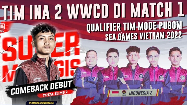 EPIC WWCD‼️ TIM GARUDA INA 2 CHIKEN DI MATCH PERTAMA QUALIFIER TIM MODE PUBGM SEA GAMES 2022