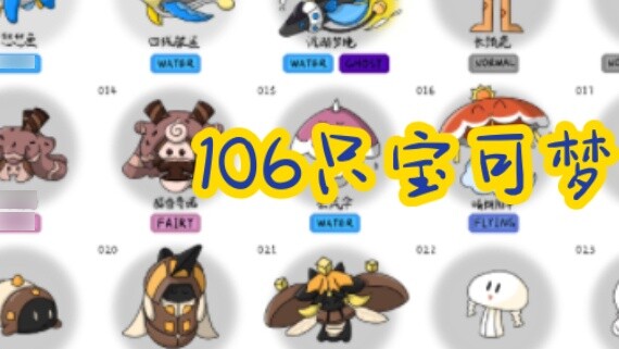 I designed 106 Pokémon for Womar and her friends!