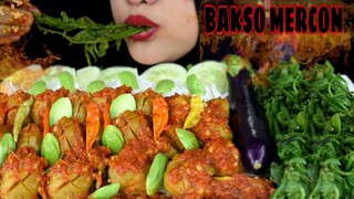 JUICY BANGET BAKSONYA || ASMR BAKSO MERCON DI TABURI PETE || LALAPAN || ASMR INDONESIA