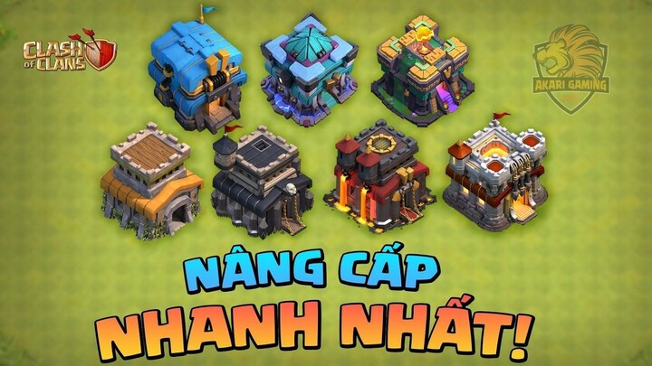 BÍ KÍP NÂNG NHANH NHẤT NGÔI LÀNG Clash of clans _ Akari Gaming