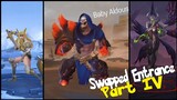 ML HEROES SWAPPED ENTRANCE | FUNNY ENTRANCE PART 4 | CURSED SWAPPED ANIMATIONS | MOBILE LEGENDS WTF