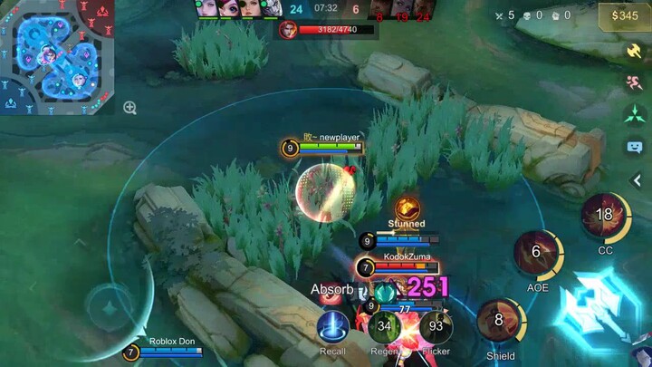 mobile legend #hanabi maniac gameplay