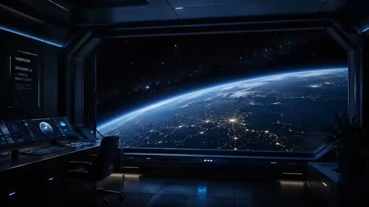 Orbital Night Shift 🌌 Deep Space Focus Music for Study, Work & Coding | VOIDFLOW