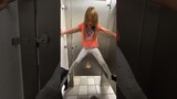Kid climbs bathroom stall while Mom POOPS #shorts