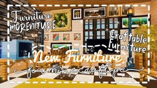 🙀New Furniture has Lamp Post, Working table, Tools and more✨🌙 | Moreniture Furniture for MCPE ✨🦋