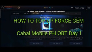 Cabal Mobile PH | How to Top Up Force Gem Using Gcash.