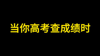 当你高考查成绩时