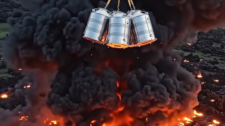 Two Giant Drums of Milk Drop From a Helicopter 💦🚁 #WaterDrop #Helicopter #CrazyExperiment #EpicDr