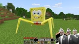 I found the Spider-Spongebob in Minecraft - Coffin Meme