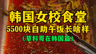 What does a 5,500 won buffet lunch at a Korean girls' school cafeteria look like? (I finally got to 