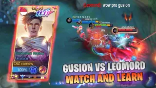 GUSION VS LEOMORD, WATCH AND LEARN - MOBILE LEGENDS