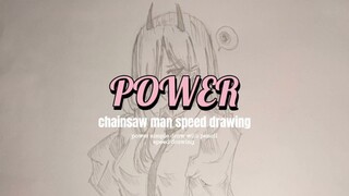 mari kita gambar power dari chainsaw man