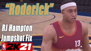 RJ Hampton Jumpshot Fix NBA2K21 with SIde-by-Side Comparison